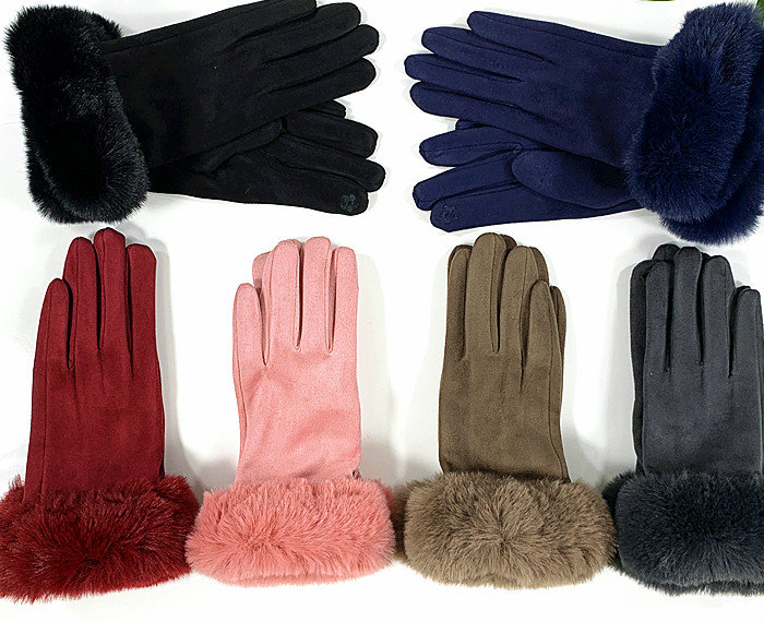 faux fur gloves