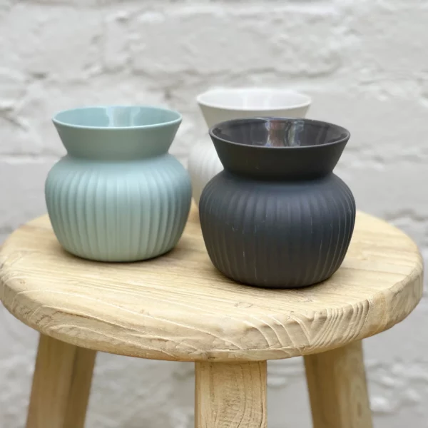 Flax Ceramics – Duck Egg Amity Vase 11 cm - Image 2
