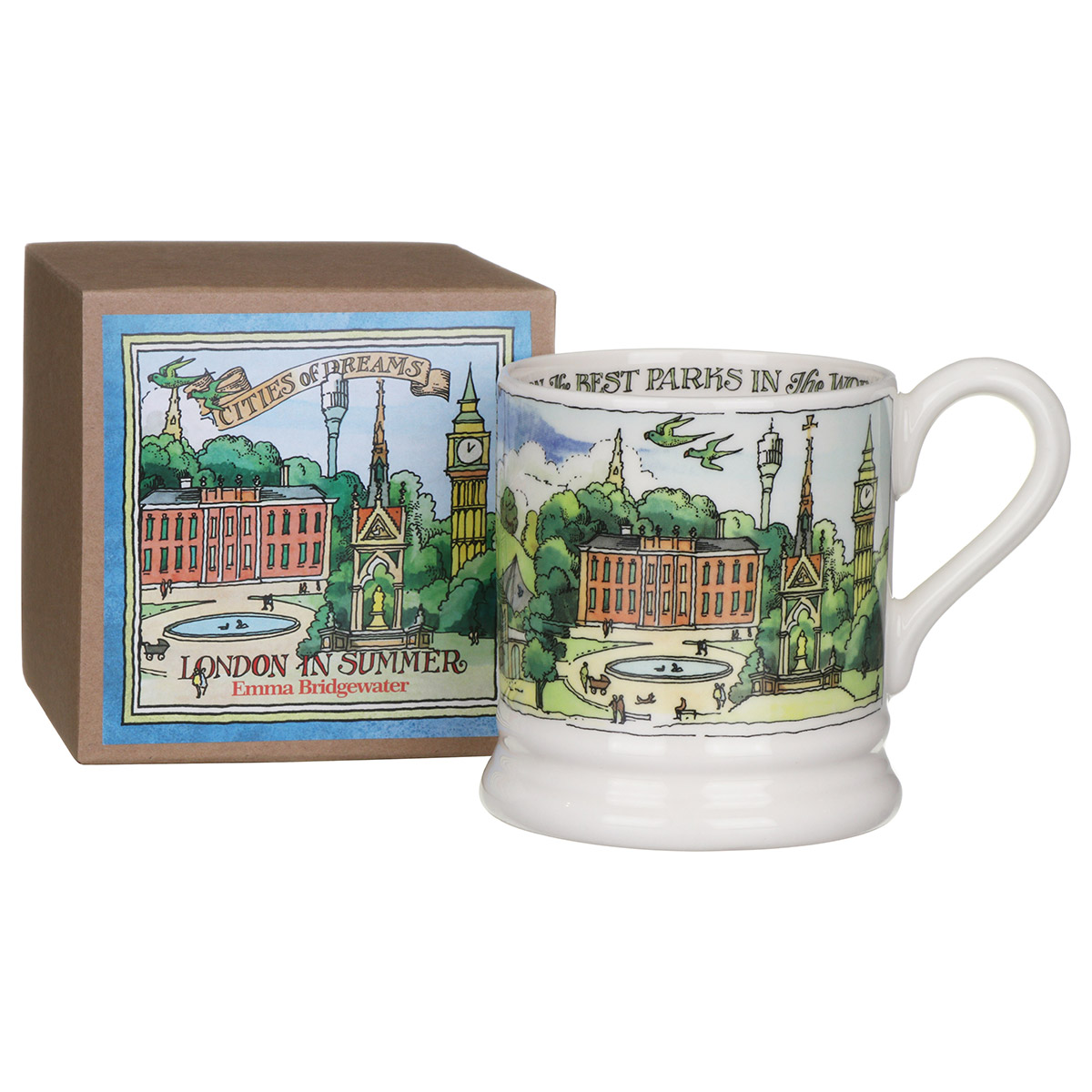 Emma Bridgewater London In Summer Half Pint Mug Rustic Heart