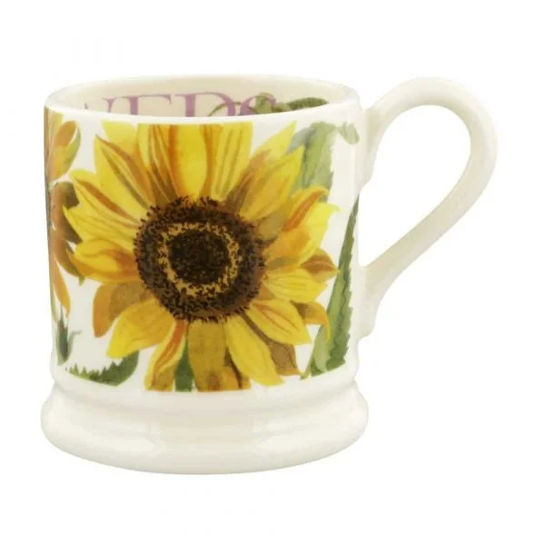 Emma Bridgewater Flowers Sunflower Half Pint Mug Rustic Heart