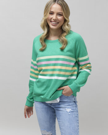 jovie-Forever-green-pastel-stripes-sweater