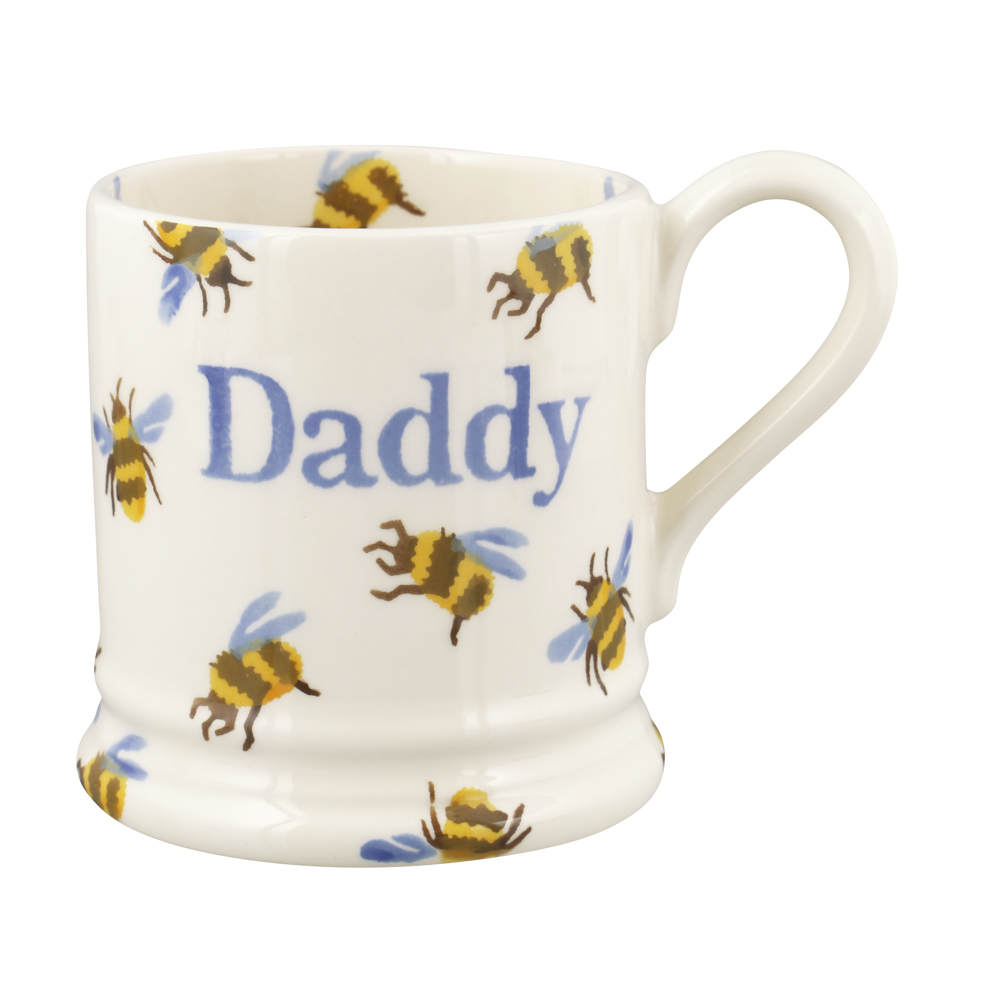 Emma Bridgewater Daddy Bumblebee Half Pint Mug Rustic Heart