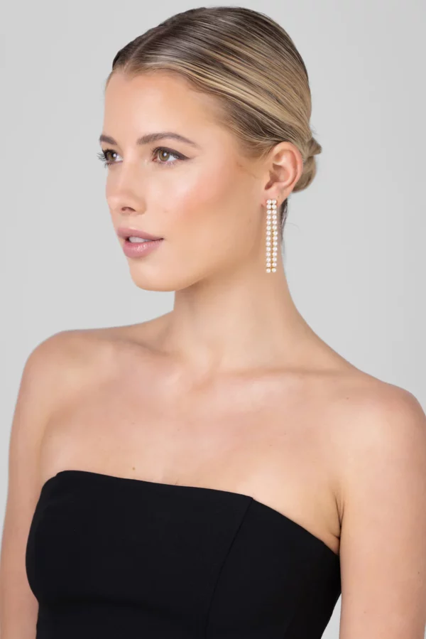 Liberte - Gold Garland Pearl Earring
