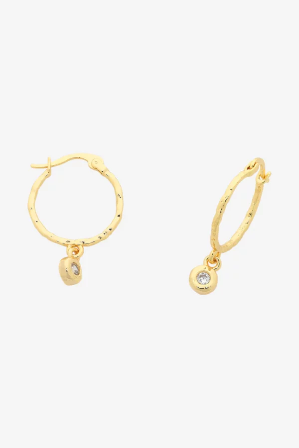 Liberte - Gold Betsy Clear Earring - Image 2