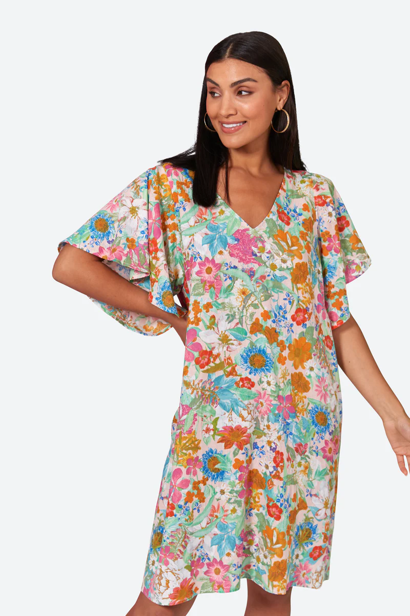 Eb & Ive - Pink Flourish Verve Dress - Rustic Heart