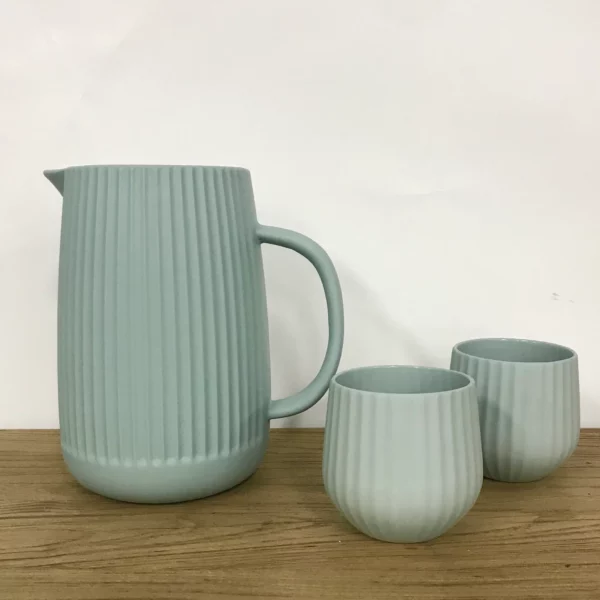 Flax Ceramics – Duck Egg Amity Jug 20 cm - Image 3