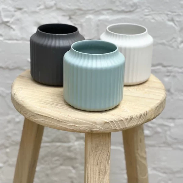 Flax Ceramics – Duck Egg Amity Pot 12 cm - Image 2