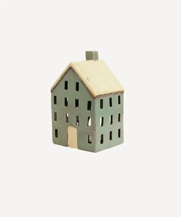 Alsace Blue Tea Light Chalet