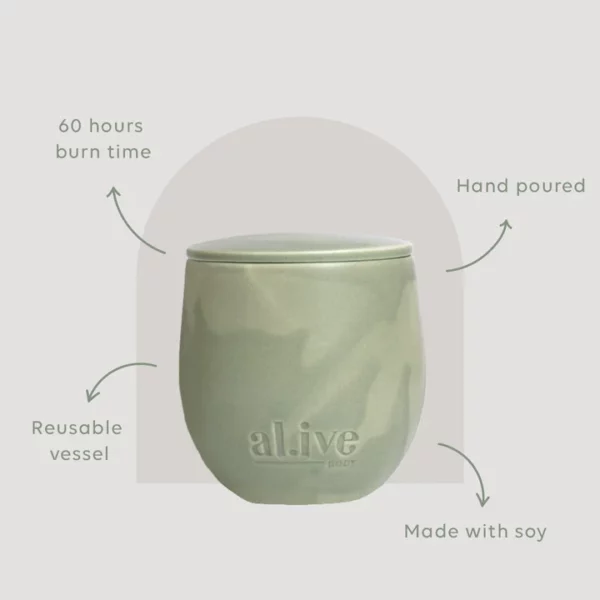 Al.ive - Blackcurrant & Caribbean Wood Soy Candle - Image 4