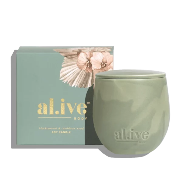 Al.ive - Blackcurrant & Caribbean Wood Soy Candle