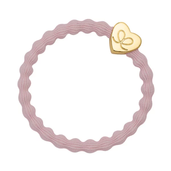 ByEloise - Soft Pink Gold Heart Hair Tie