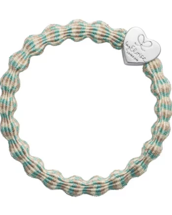 ByEloise - Metallic Maldives Silver Heart Hair Tie