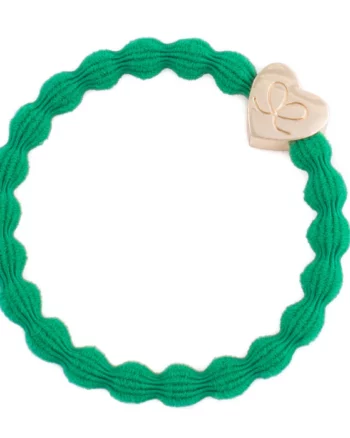 ByEloise - Green Gold Heart Hair Tie