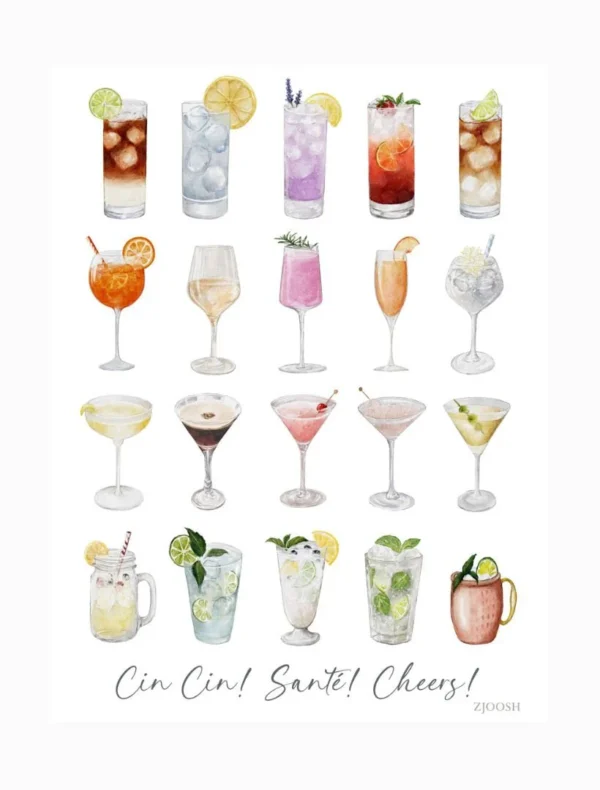 Zjoosh - Cocktail Tea Towel - Image 2