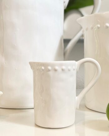 Ceramic White Petite Dot Jug