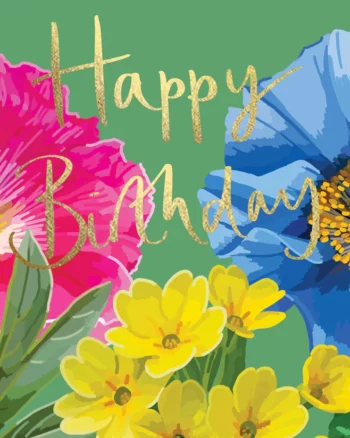 Sarah Kelleher – Happy Birthday Florals Card