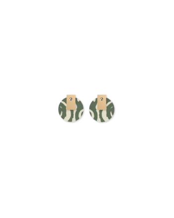 Moe Moe - Moss Layered Medium Circle Stud