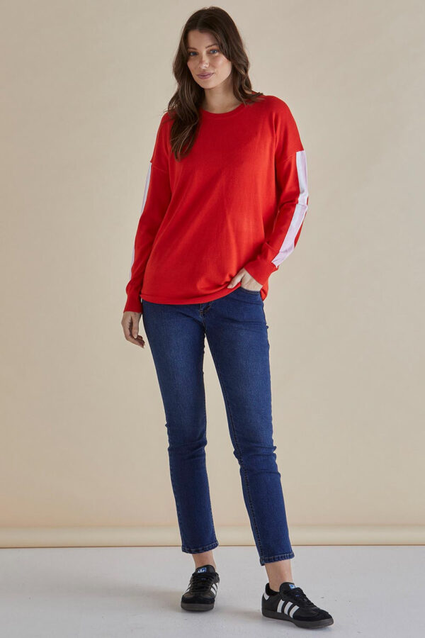 Betty Basics - Red Sophie Knit Jumper - Image 2