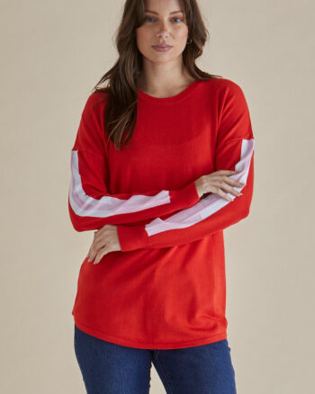 Betty Basics - Red Sophie Knit Jumper