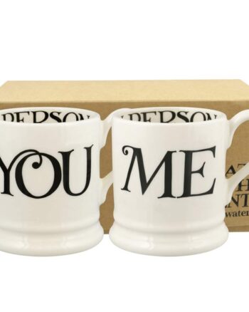 Emma Bridgewater - Black Toast You Me Set Of 2 Mugs