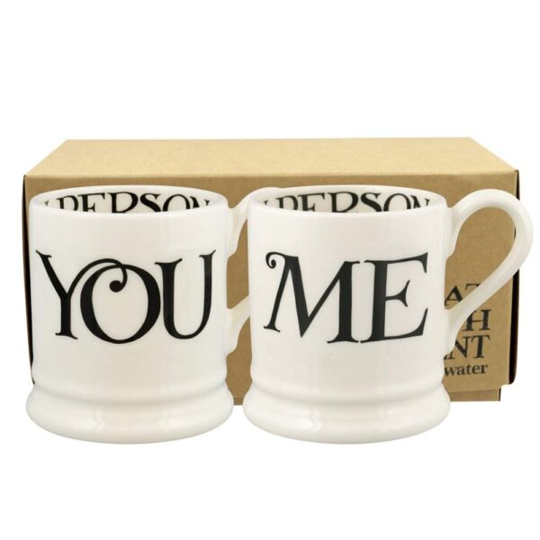 Emma Bridgewater - Black Toast You Me Set Of 2 Mugs