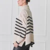 Zjoosh - Ecru Black Samantha Stripe Knit - Image 4
