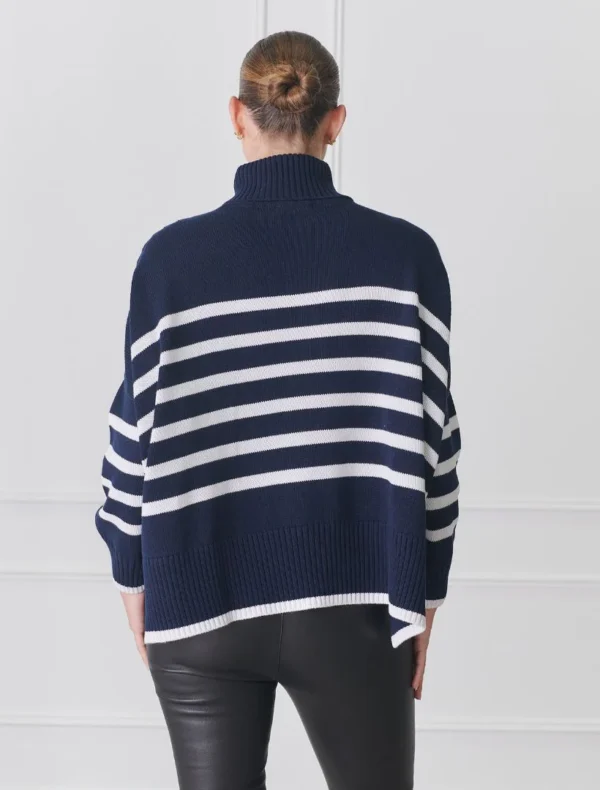 Zjoosh - Navy/White Samantha Striped Knit - Image 4
