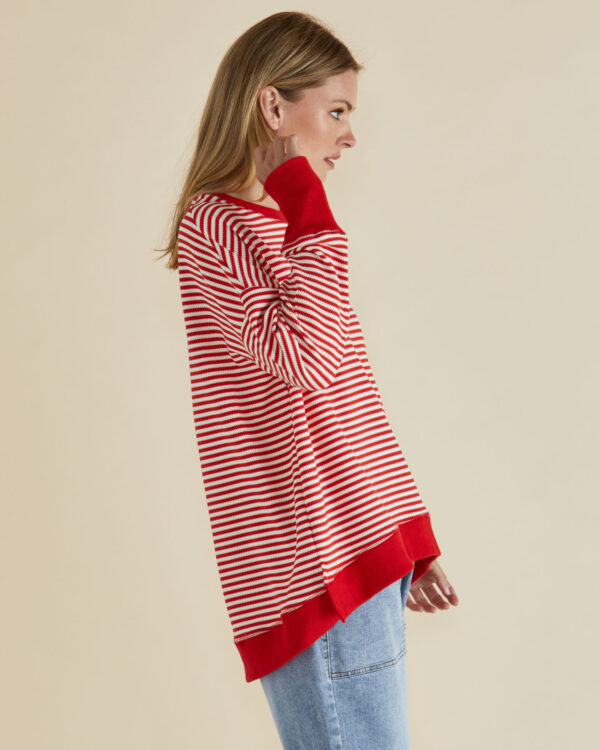 Betty Basics - Red Stripe Cove Sweat - Image 3