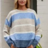 Laura Blues Stripe Knit Jumper
