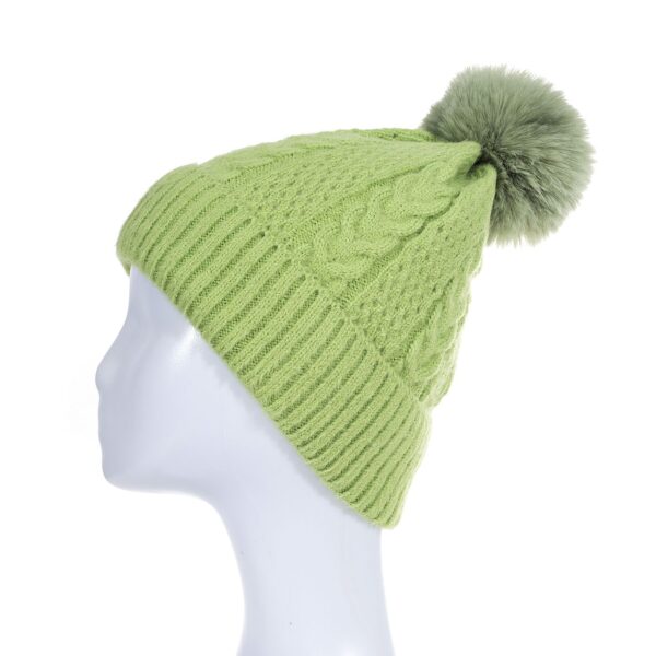 Sage Green Cable Beanie - Image 2