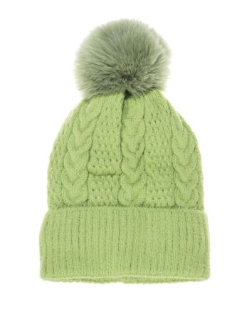 Sage Green Cable Beanie