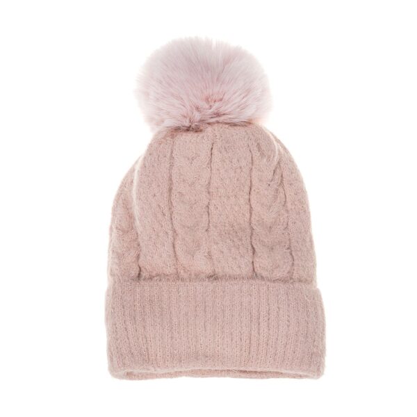 Soft Pink Cable Beanie