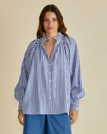 Betty Basics - Navy Stripe Romi Shirt