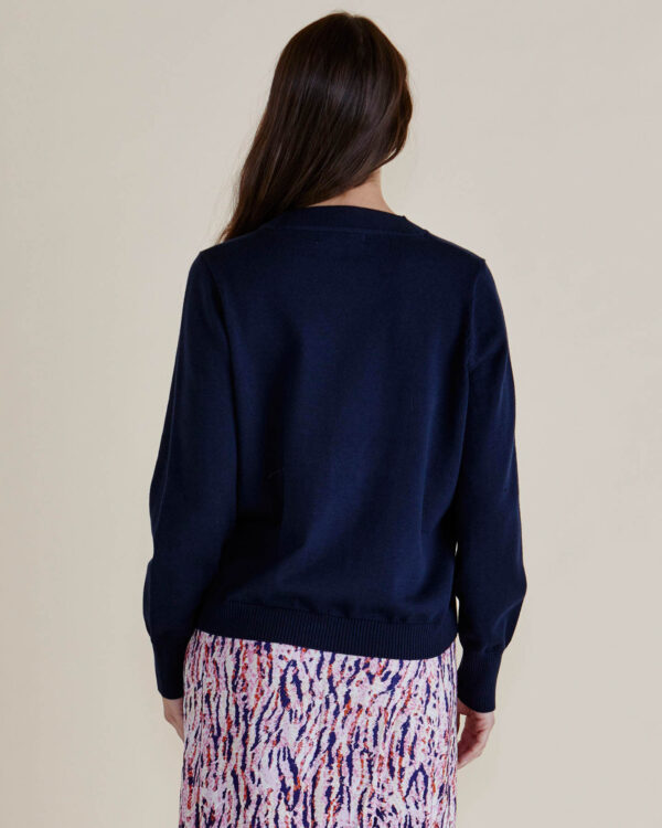 Betty Basics - Navy Leon Knit Cardigan - Image 3