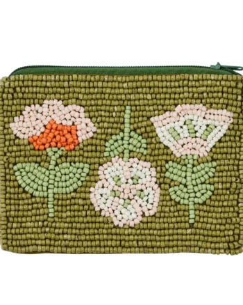 Floral Bead Pouch
