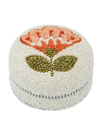 Floral Bead Trinket Box