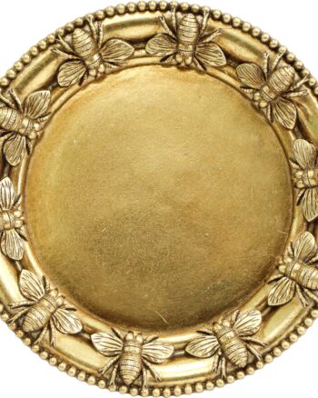 Aged Gold Trinket Dish Bee