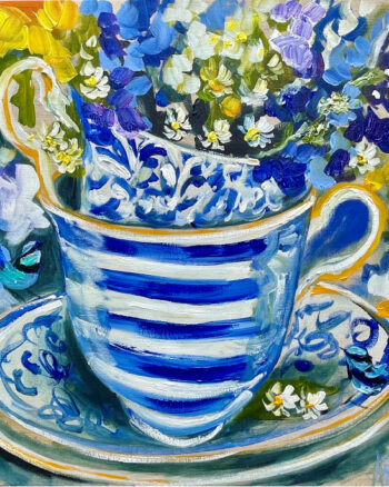 Amanda Brooks - Two Cups 4 Tea Coaster