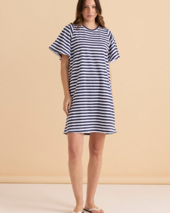 Betty Basics - Navy Stripe Darcy Dress