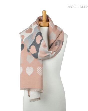 Pinks Heart Reversible Scarf