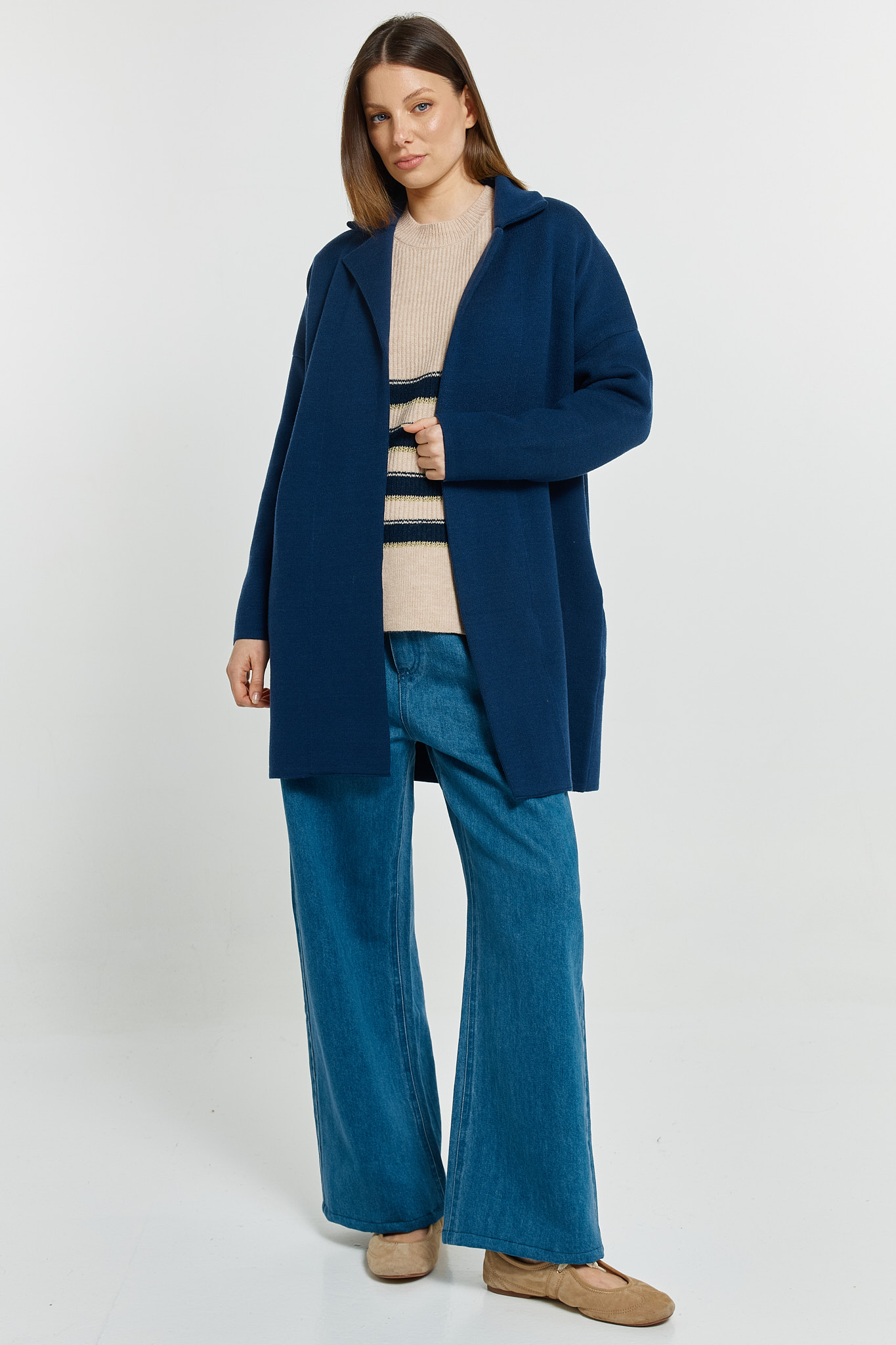 Betty Basics – Navy Bristol Coatigan