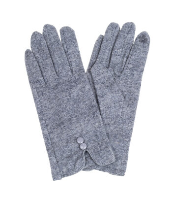 Charcoal Button Cuff Glove