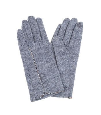 Grey Three Button Glove