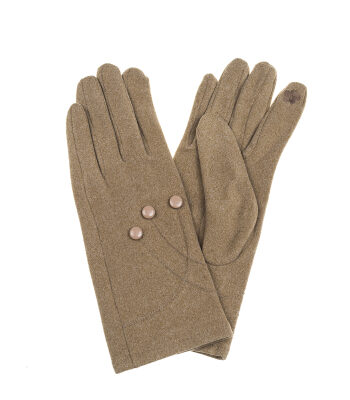 Coffee Button Glove
