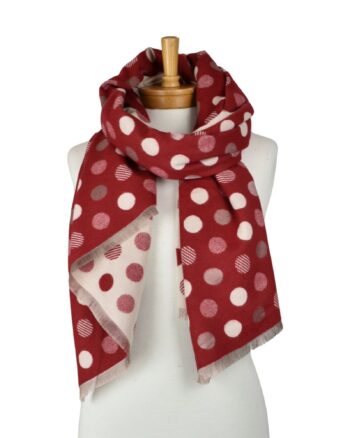 Ruby Reversible Polka Dots Scarf